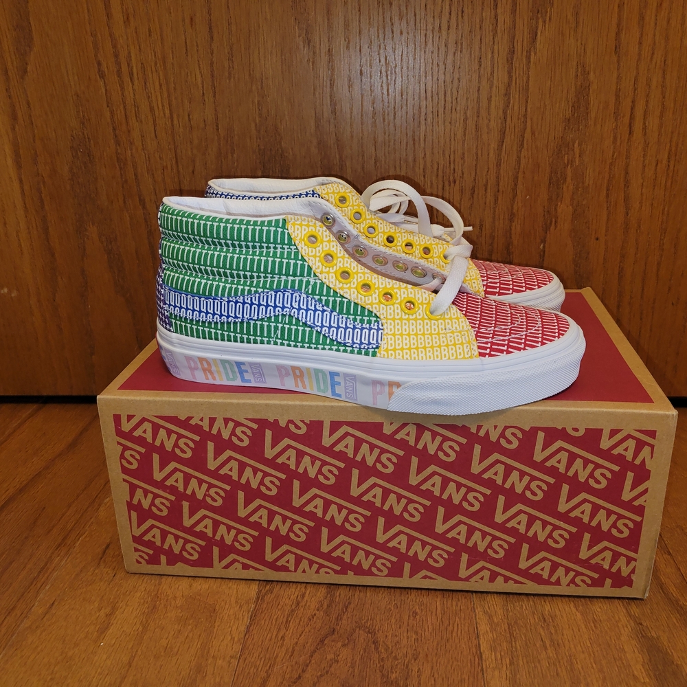 Vans Rainbow High-Top Vans Shoes 4.5M/6.W